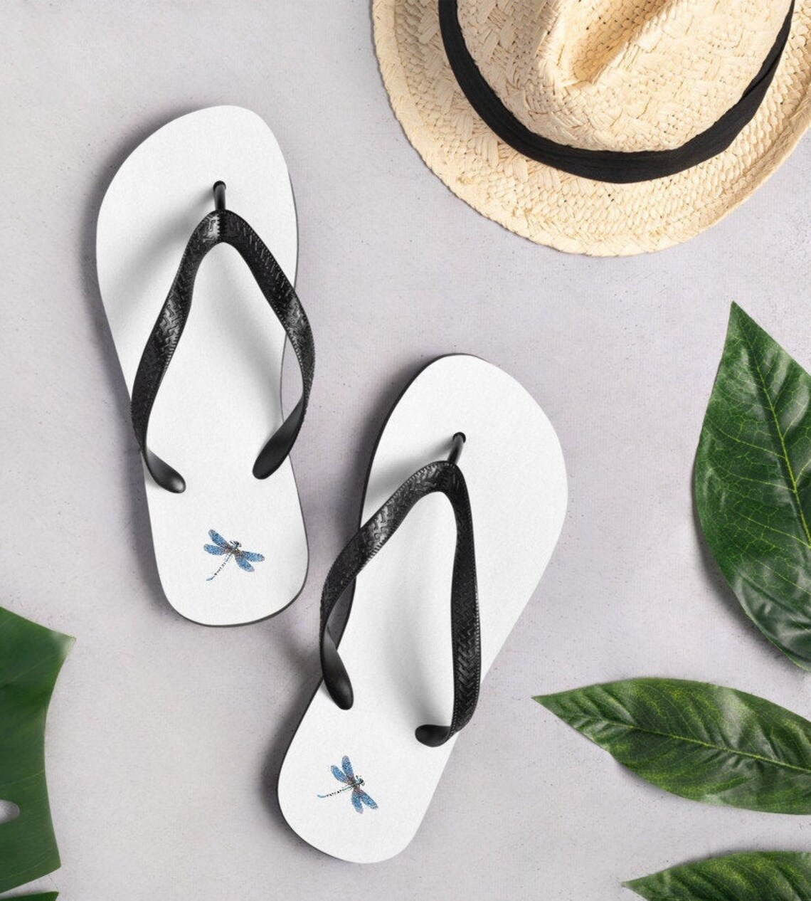 dragonfly flip flops