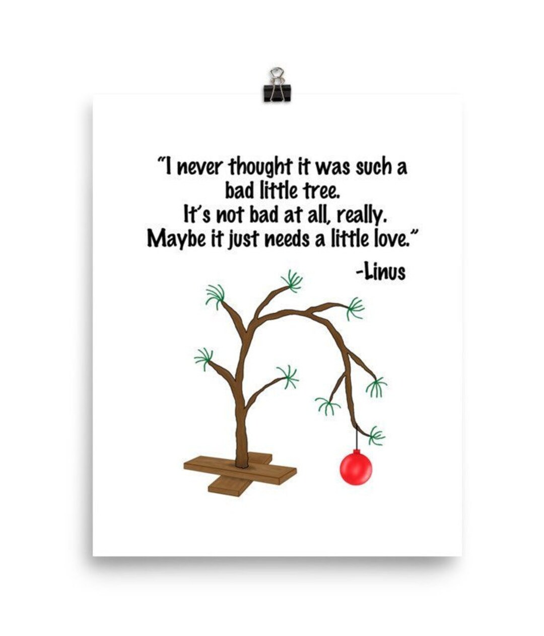 Charlie Brown Tree, Charlie Brown Christmas, Linus Quote, Charlie Brown