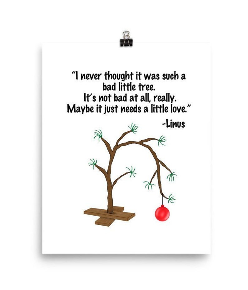 Charlie Brown Tree Charlie Brown Christmas Linus Quote - Etsy