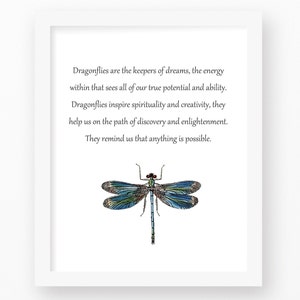 Dragonfly Dream Keepers, Dragonfly Art, Dragonfly Poster, Dragonfly Quotes, Dragonfly, Print of Dragonfly, Dragonfly Meaning, Multi Sizes