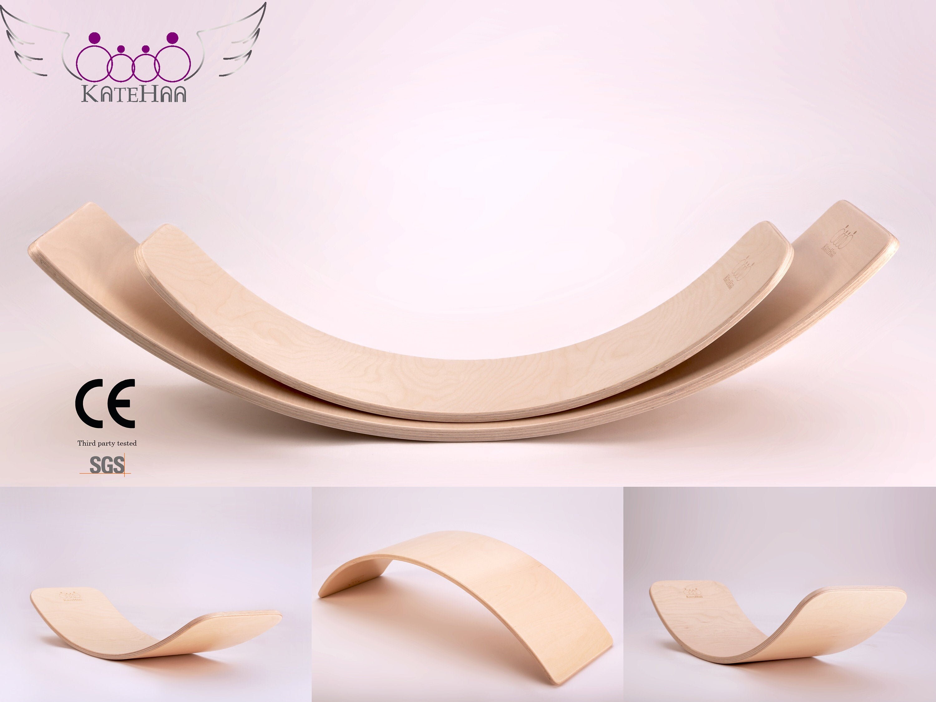 Wooden Balance board, Montessori toy, Wooden toy, Baby cradle, Curvy …