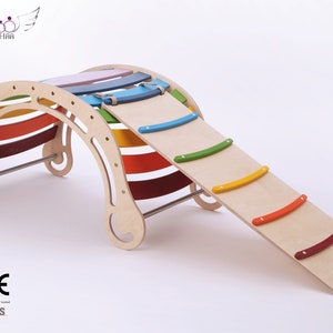 wooden rainbow rocker