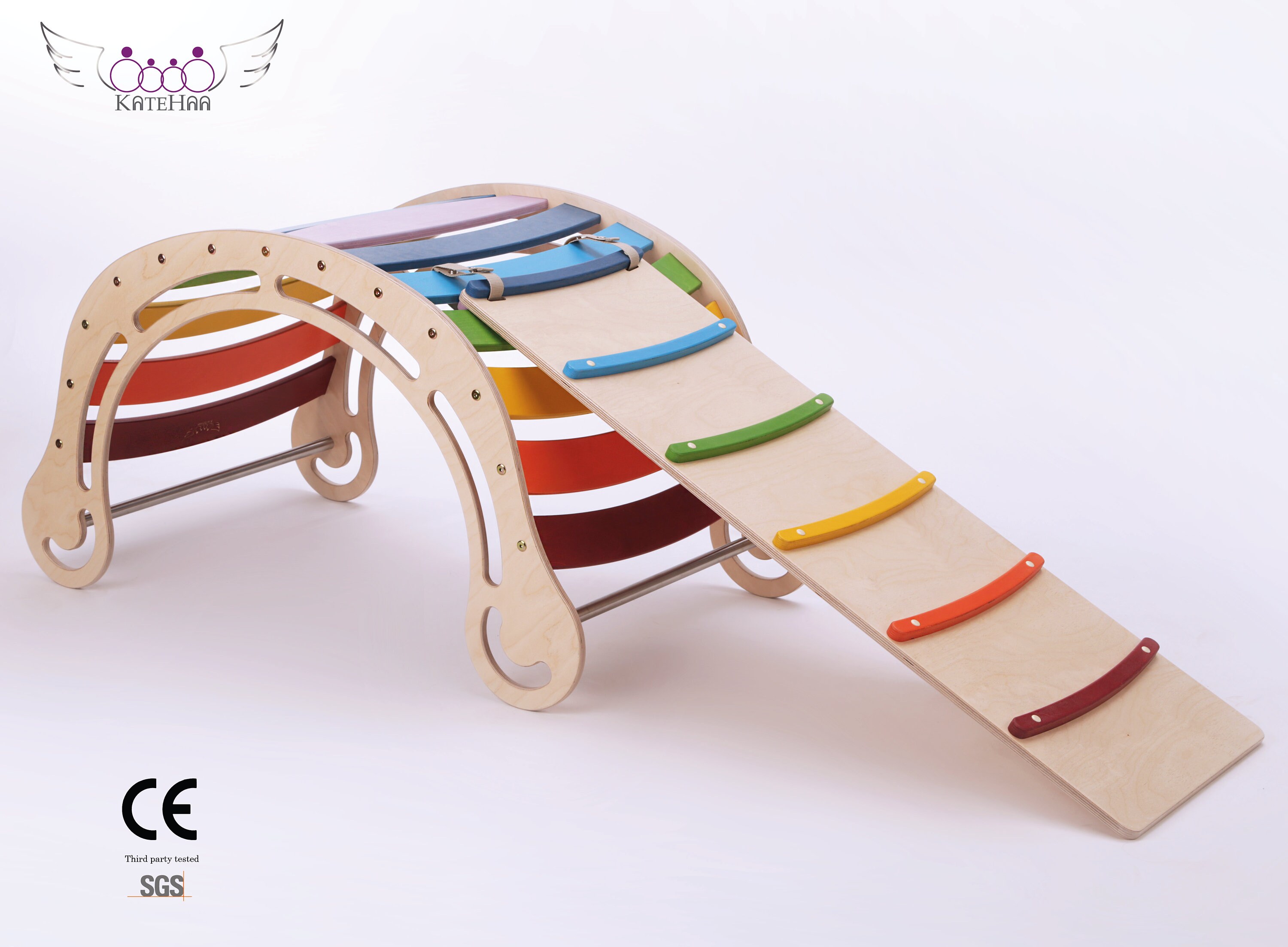 The XXL Colored Rocker with RAMP for kids, Wooden rocking toy, Rocker…