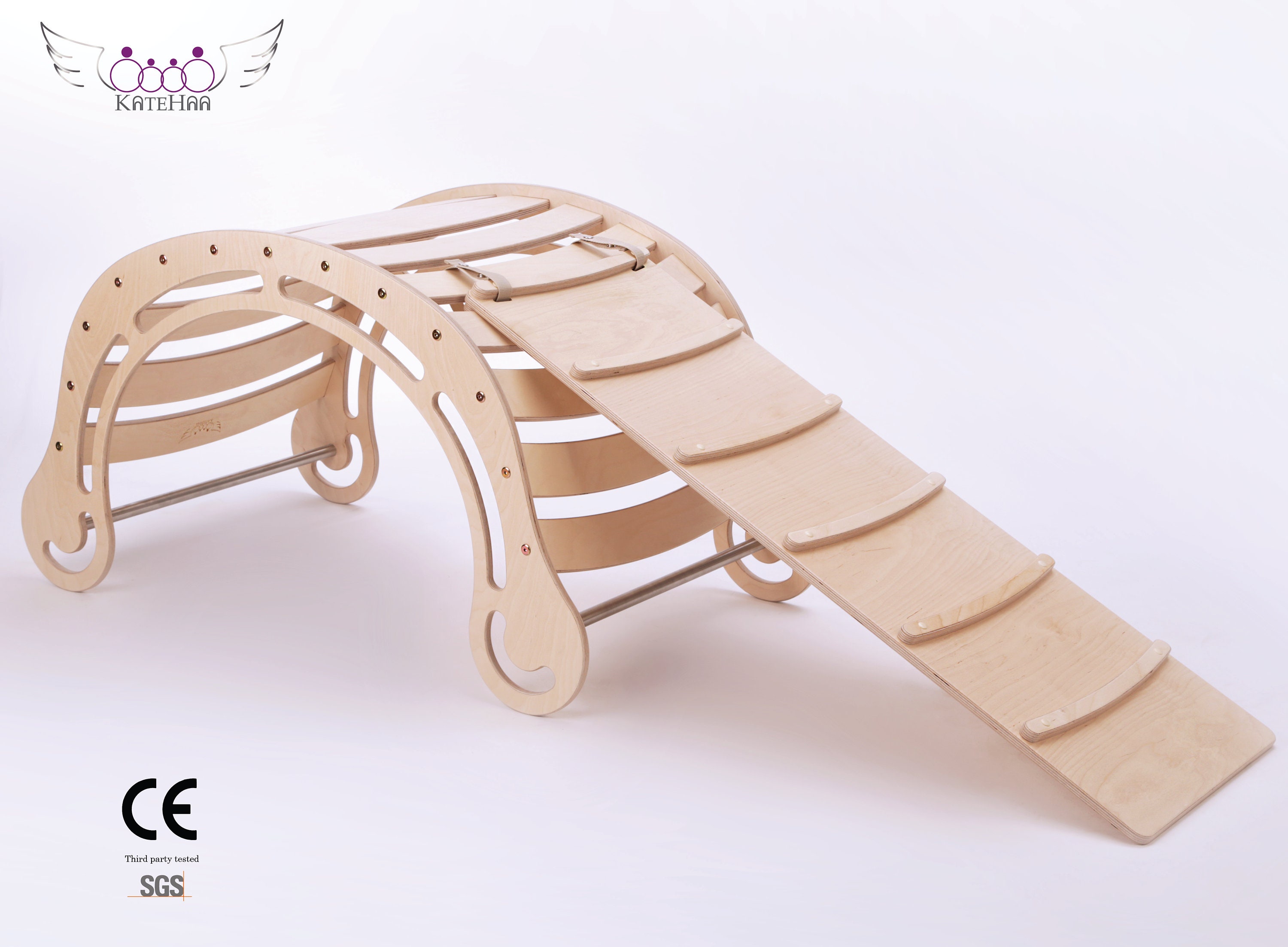 The XXL Natural Rocker with RAMP for kids, Wooden rocking toy, Rocker…