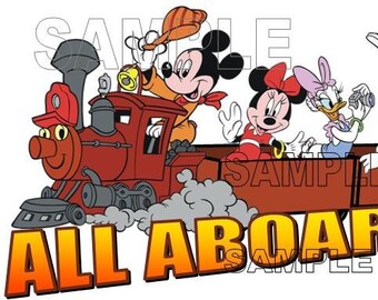 Disney World Disneyland All Aboard Train Scrapbook Embellishment Paper Die Cut Piece
