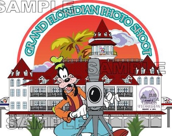 Disney World Grand Floridian Photo Shoot Goofy Scrapbook Embellishment Paper Die Cut Piece