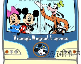 Disney World Disneyland Magical Express Bus Scrapbook Embellishment Paper Die Cut Piece