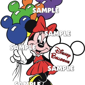 Disney Disneyland Minnie Mouse Palloncini Scrapbook Abbellimento Carta Die Cut Piece