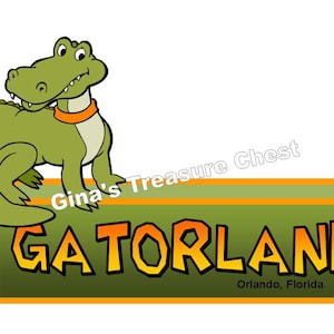 Gatorland Orlando Florida Scrapbook abbellimento carta tagliata pezzo