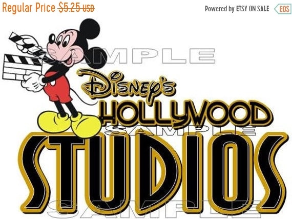 Disney World Hollywood Studios Title Sign Scrapbook Embellishment