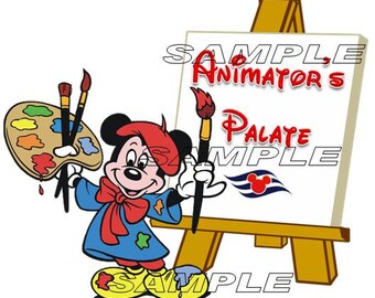 Disney Cruise Animator's Palate Mickey Mouse Scrapbook Embellishment Paper Die Cut Piece