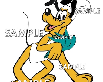 Disney World Contemporary Resort Chef Mickey's Pluto Twirling Napkin Scrapbook Embellishment Paper Die Cut Piece