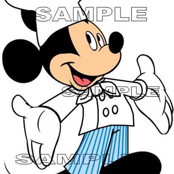 Disney Chef Hat Mickey Mouse Scrapbook Embellishment Paper Die Cut Piece