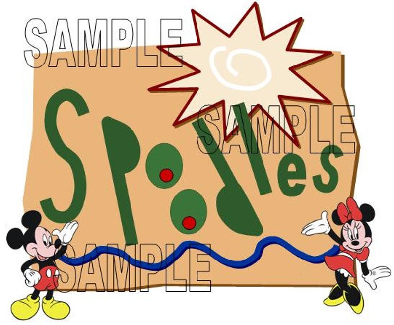 Disney World Boardwalk Spoodles Restaurant Scrapbook Embellishment Paper Die Cut Piece image 1