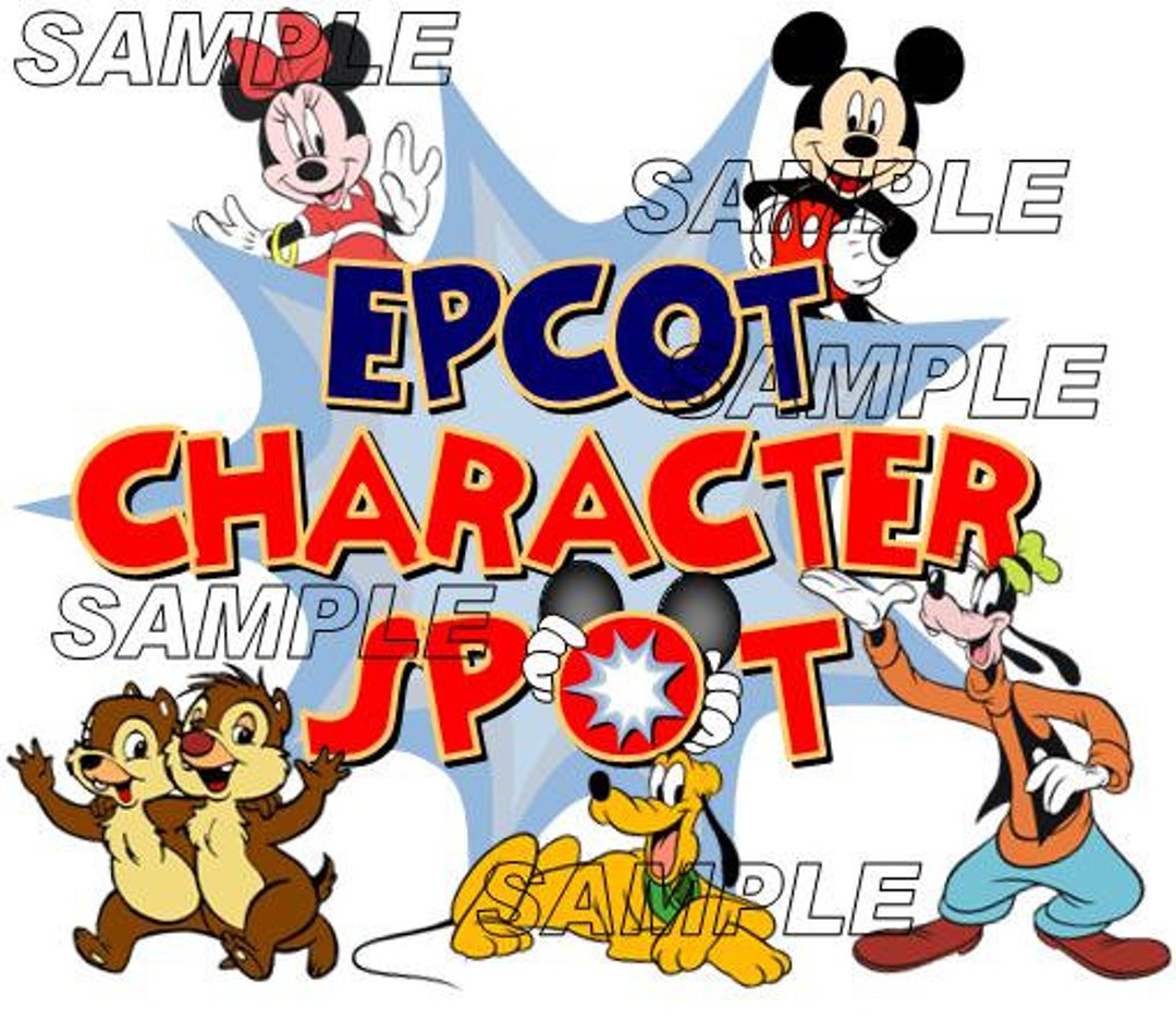 Disney World Epcot Character Spot Mickey Mouse Minnie Pluto Goofy Chip ...