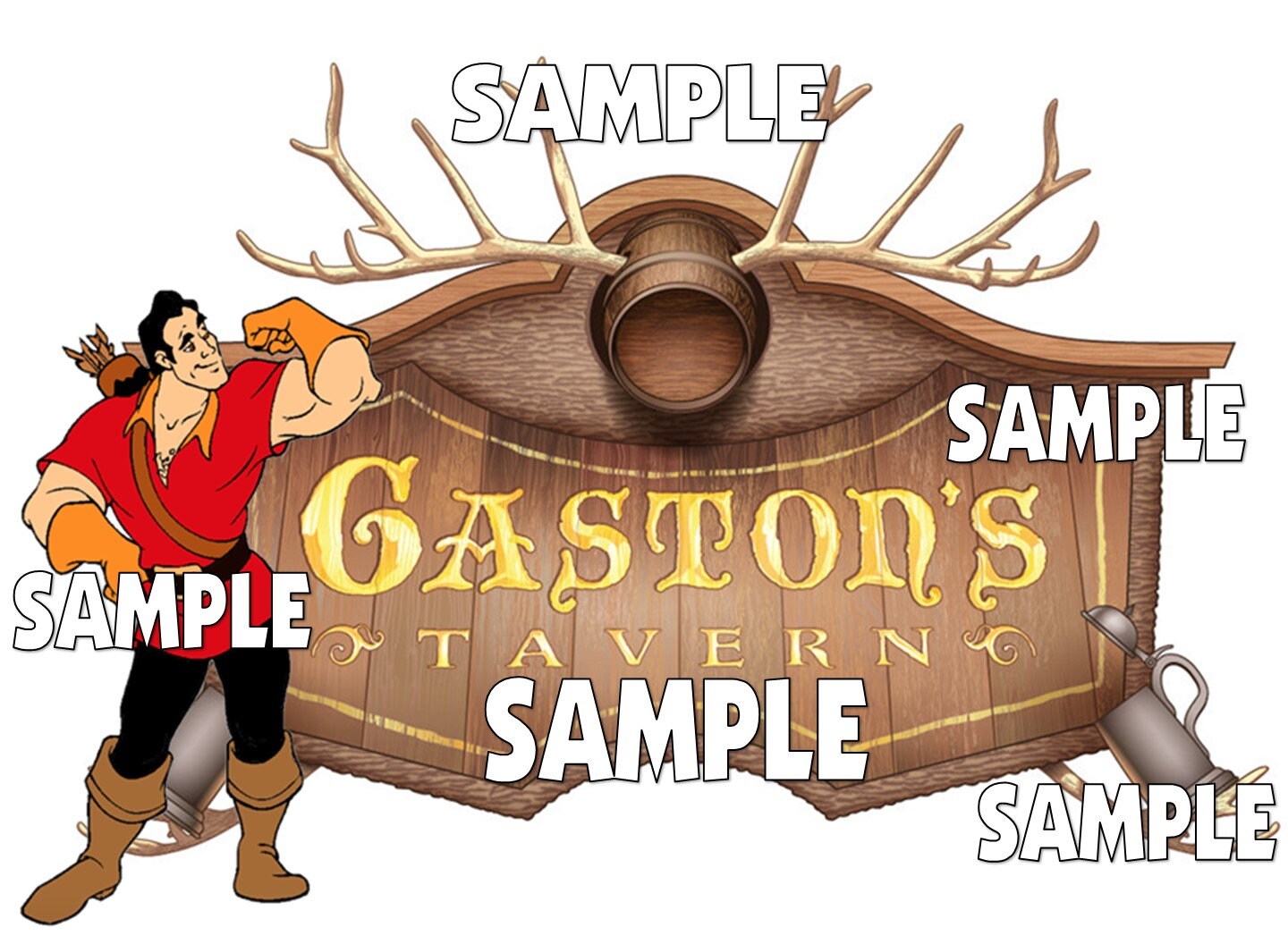 Disney World Magic Kingdom Gaston's Tavern Restaurant Scrapbook ...