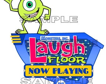 Disney World Magic Kingdom Tomorrowland Mike Monsters Inc. Laugh Floor Scrapbook Embellishment Paper Die Cut Piece