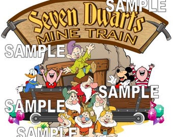 Disney World Seven Dwarfs Mine Train Roller Coaster Ride Scrapbooking Scrapbook Embellishment Die Cut Download File Png