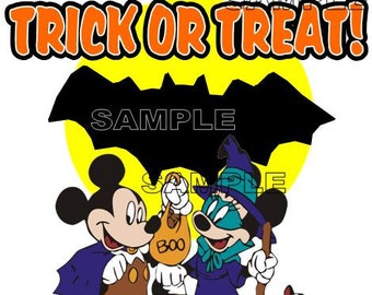 Disney Mickey's Not So Scary Halloween Party Time To Trick or Treat Mickey Mouse Minnie Scrapbook Embellishment Paper Die Cut Piece