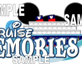 Disney Cruise Memories Scrapbook Embellishment Paper Die Cut Piece