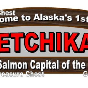 Ketchikan Alaska State Welcome Sign Scrapbook abbellimento carta fustellata pezzo