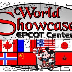 Disney World Epcot World Showcase Sign Mickey Mouse Scrapbook Embellishment Paper Die Cut Piece