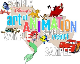 Disney World Art of Animation Resort Hotel Scrapbook Embellishment Paper Die Cut Piece