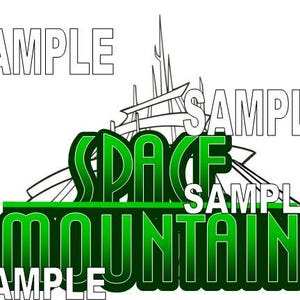 DIGITALER DOWNLOAD Disney World Tomorrowland Space Mountain Zeichen Scrapbooking PNG Datei