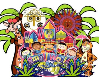 Disney World Magic Kingdom It's A Small World Kids Scrapbook Embellishment Paper Die Cut Piece