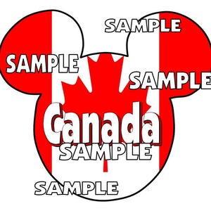 Disney World Epcot Countries Country World Showcase Canada Mickey Mouse Ears Scrapbook Embellishment Paper Die Cut Piece