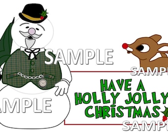 Rudolph the Red Nosed Reindeer Sam the Snowman Christmas Scrapbook Embellishment Paper Die Cut Piece