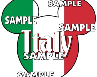 Disney World Epcot Countries Country World Showcase Italy Mickey Mouse Ears Scrapbook Embellishment Paper Die Cut Piece