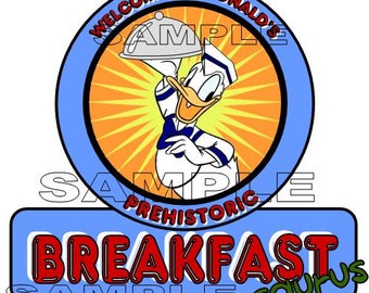 Disney World Animal Kingdom Old Sign Donald's Prehistoric Breakfastosaurus Scrapbook Embellishment Paper Die Cut Piece