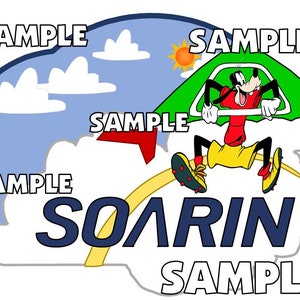 Disney World Epcot The Land Soarin Soaring Goofy Scrapbook Embellishment Paper Die Cut Piece