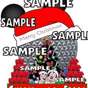 Disney World Epcot Spaceship Earth Merry Christmas Scrapbook Embellishment Paper Die Cut Piece