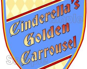 Disney World Magic Kingdom Old Cinderella's Golden Carrousel Scrapbook Embellishment Paper Die Cut Piece