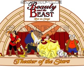 Disney World Hollywood Studios Beauty and the Beast Live on Stage Theater  of the Stars Scrapbook Embellishment Paper Die Cut