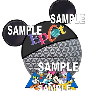 Disney World Epcot Spaceship Earth Ball Mickey Mouse Scrapbook Embellishment Paper Die Cut Piece