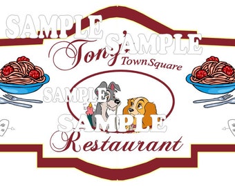 Disney World Magic Kingdom Lady and the Tramp Tony's Town Square Restaurant Scrapbook Embellishment Paper Die Cut Piece