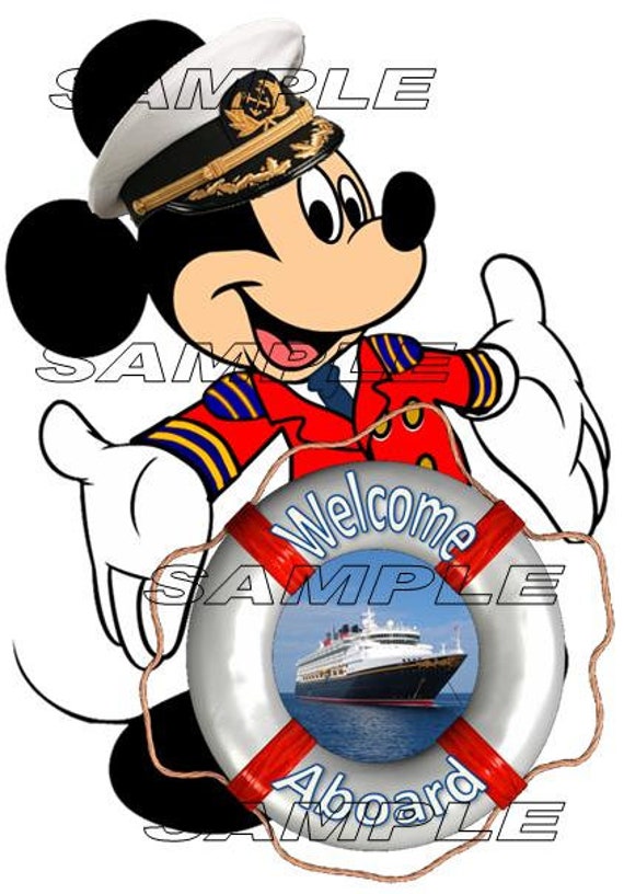 Disney Cruise Captain Mickey Mouse Welcome Aboard Scrapbook Embellishment  Paper Die Cut Piece