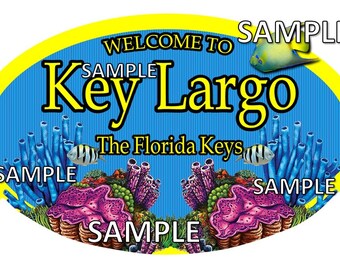 Key Largo The Keys Florida Travel Scrapbook Embellishment Paper Die Cut Piece