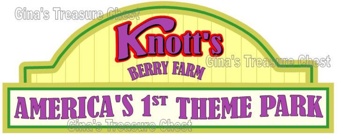 Knott's Berry Farm Sign Scrapbook Embellishment Paper Die Cut Piece - Etsy