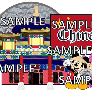 Disney World Epcot Countries World Showcase Mickey Mouse China Scrapbook Embellishment Paper Die Cut Piece
