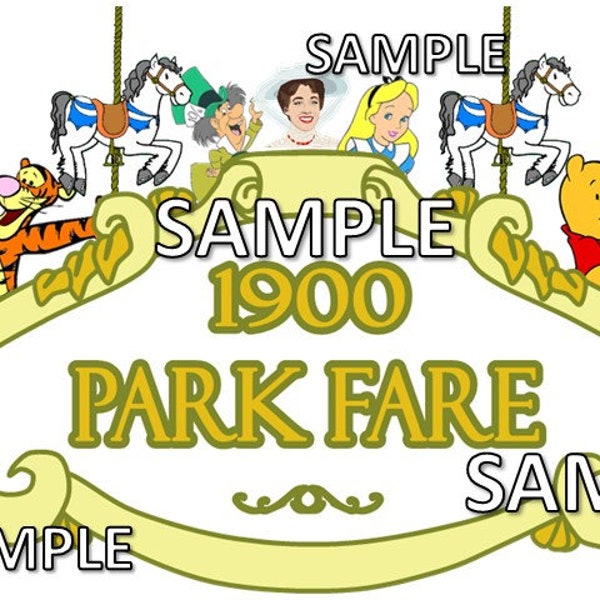 Disney World Grand Floridian 1900 Park Fare Character Breakfast Scrapbook Embellishment Paper Die Cut Piece