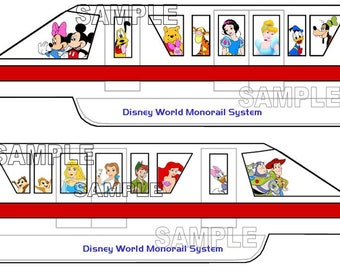Disney World Disneyland Monorail Set Scrapbook Embellishment Paper Die Cut Piece
