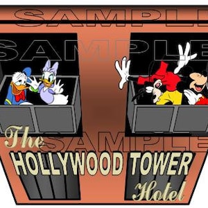 Disney World Hollywood Studios Tower of Terror Ride Scrapbook Embellishment Paper Die Cut Piece