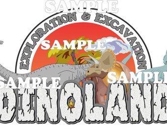 Disney World Animal Kingdom Dinoland Sign Scrapbook Paper Embellishment Die Cut Piece