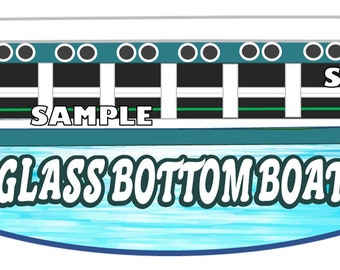 Silver Springs Glass Bottom Boat Florida Travel Scrapbook Embellishment Paper Die Cut Piece