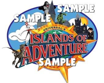 Universal Studios Islands of Adventure Scrapbook Embellishment Paper Die Cut Piece