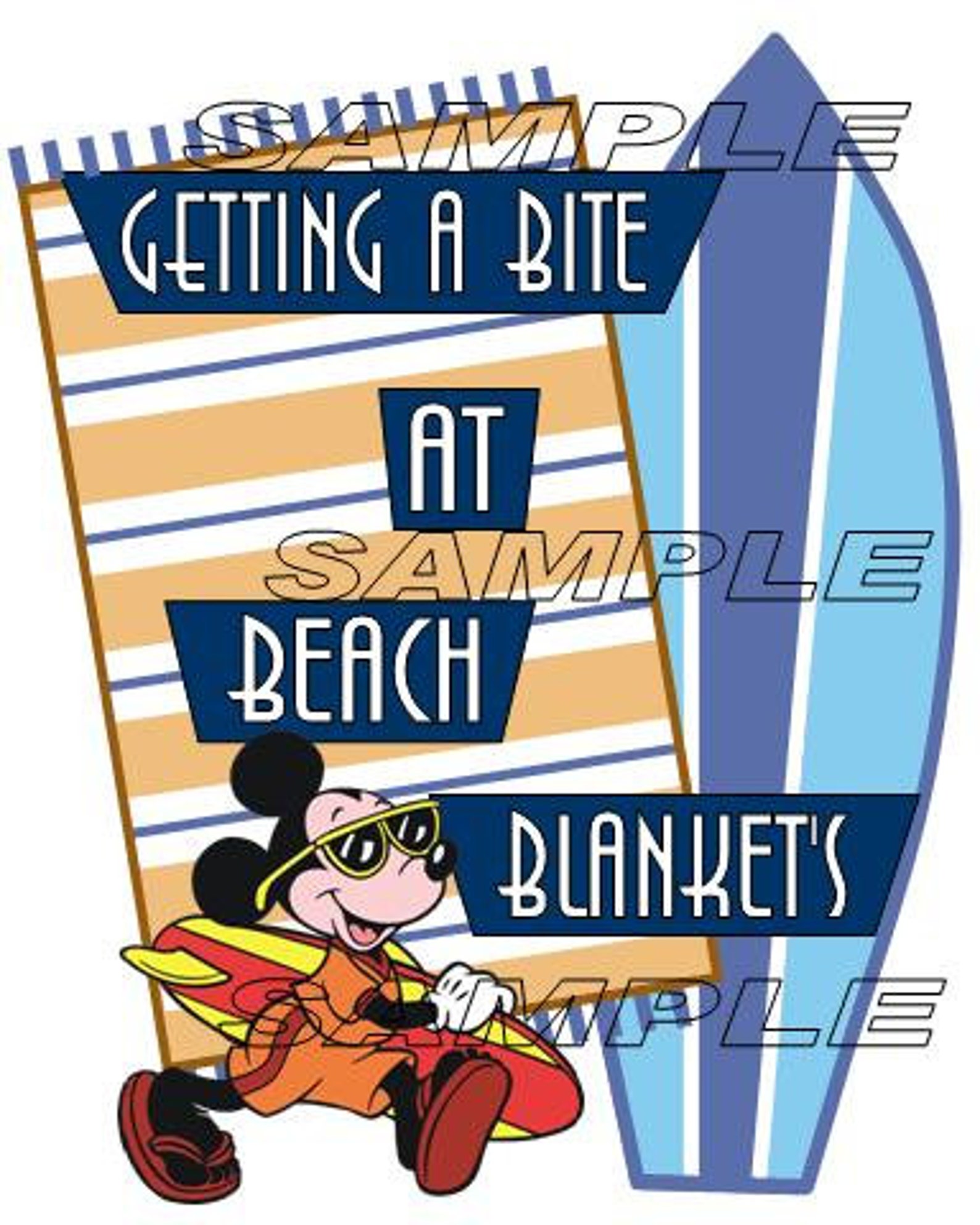 Disney Cruise Beach Blanket's Buffet Restaurant Mickey Etsy UK